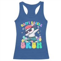Bruh Easter Racerback Tank Top Funny Bunny Dab Rabbit Dance - Wonder Print Shop