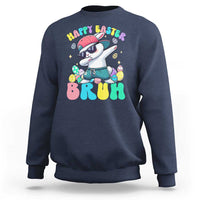 Bruh Easter Sweatshirt Funny Bunny Dab Rabbit Dance - Wonder Print Shop