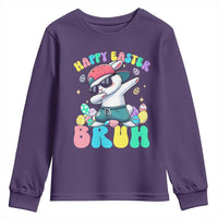 Bruh Easter Youth Sweatshirt Funny Bunny Dab Rabbit Dance - Wonder Print Shop