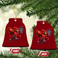 Cardinal Playing Basketball Graphic Ceramic Ornament Dunk Mascot Sports Fan Gift