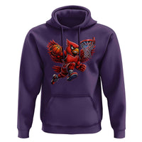 Cardinal Playing Basketball Graphic Hoodie Dunk Mascot Sports Fan Gift