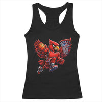 Cardinal Playing Basketball Graphic Racerback Tank Top Dunk Mascot Sports Fan Gift