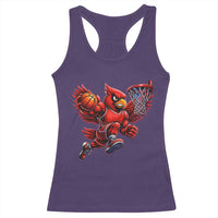 Cardinal Playing Basketball Graphic Racerback Tank Top Dunk Mascot Sports Fan Gift
