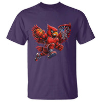 Cardinal Playing Basketball Graphic T Shirt Dunk Mascot Sports Fan Gift