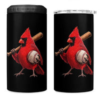 Cardinals Baseball Player 4 in 1 Can Cooler Tumbler Retro STL Redbird Fan Bird Mascot Baseball