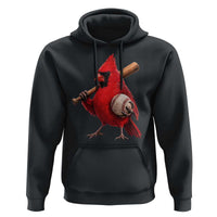 Cardinals Baseball Player Hoodie Retro STL Redbird Fan Bird Mascot Baseball