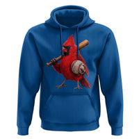 Cardinals Baseball Player Hoodie Retro STL Redbird Fan Bird Mascot Baseball