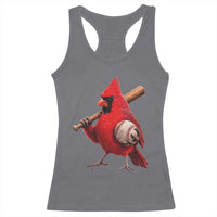 Cardinals Baseball Player Racerback Tank Top Retro STL Redbird Fan Bird Mascot Baseball