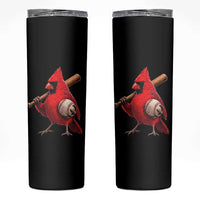 Cardinals Baseball Player Skinny Tumbler Retro STL Redbird Fan Bird Mascot Baseball
