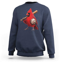 Cardinals Baseball Player Sweatshirt Retro STL Redbird Fan Bird Mascot Baseball