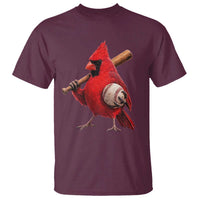 Cardinals Baseball Player T Shirt Retro STL Redbird Fan Bird Mascot Baseball
