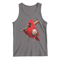 Cardinals Baseball Player Tank Top Retro STL Redbird Fan Bird Mascot Baseball