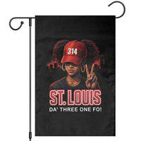 314 St Louis Garden Flag Red Hat African American Woman STL City Pride Area Code