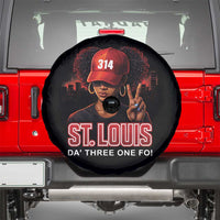 314 St Louis Spare Tire Cover Red Hat African American Woman STL City Pride Area Code