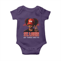 314 St Louis Baby Onesie Red Hat African American Woman STL City Pride Area Code