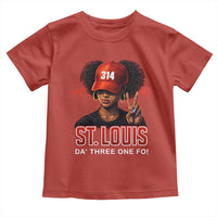 314 St Louis Toddler T Shirt Red Hat African American Woman STL City Pride Area Code
