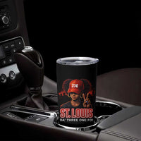 314 St Louis Tumbler Cup Red Hat African American Woman STL City Pride Area Code