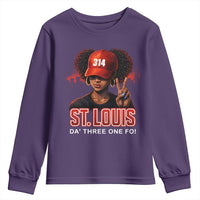 314 St Louis Youth Sweatshirt Red Hat African American Woman STL City Pride Area Code