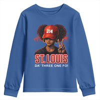 314 St Louis Youth Sweatshirt Red Hat African American Woman STL City Pride Area Code