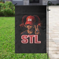 314 STL Garden Flag Red Hat African American Woman Area Code St Louis City Pride