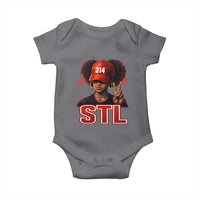 314 STL Baby Onesie Red Hat African American Woman Area Code St Louis City Pride