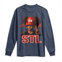 314 STL Long Sleeve Shirt Red Hat African American Woman Area Code St Louis City Pride