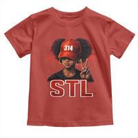 314 STL Toddler T Shirt Red Hat African American Woman Area Code St Louis City Pride