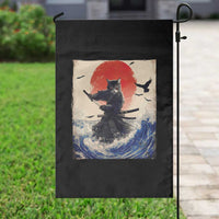 Samurai Cat Garden Flag Vintage Japanese Art Anime Ukiyo-e Warrior - Wonder Print Shop