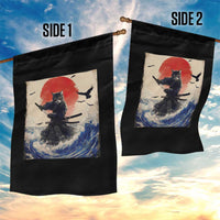 Samurai Cat Garden Flag Vintage Japanese Art Anime Ukiyo-e Warrior - Wonder Print Shop