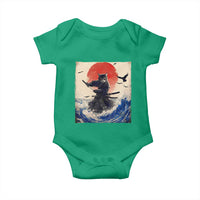 Samurai Cat Baby Onesie Vintage Japanese Art Anime Ukiyo-e Warrior - Wonder Print Shop