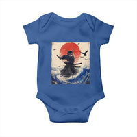 Samurai Cat Baby Onesie Vintage Japanese Art Anime Ukiyo-e Warrior - Wonder Print Shop