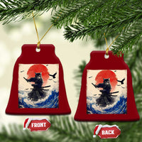 Samurai Cat Ceramic Ornament Vintage Japanese Art Anime Ukiyo-e Warrior - Wonder Print Shop