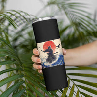 Samurai Cat Skinny Tumbler Vintage Japanese Art Anime Ukiyo-e Warrior - Wonder Print Shop