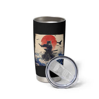 Samurai Cat Tumbler Cup Vintage Japanese Art Anime Ukiyo-e Warrior - Wonder Print Shop