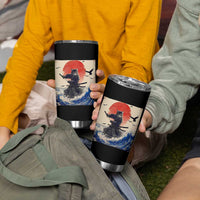 Samurai Cat Tumbler Cup Vintage Japanese Art Anime Ukiyo-e Warrior - Wonder Print Shop