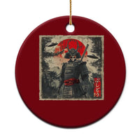 Alien Samurai Ceramic Ornament Vintage Japanese Art UFO Funny Ukiyo-e Warrior