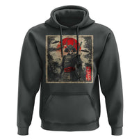 Alien Samurai Hoodie Vintage Japanese Art UFO Funny Ukiyo-e Warrior