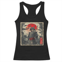 Alien Samurai Racerback Tank Top Vintage Japanese Art UFO Funny Ukiyo-e Warrior