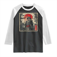 Alien Samurai Raglan Shirt Vintage Japanese Art UFO Funny Ukiyo-e Warrior