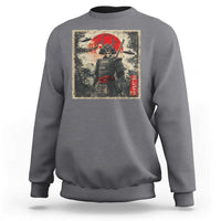 Alien Samurai Sweatshirt Vintage Japanese Art UFO Funny Ukiyo-e Warrior