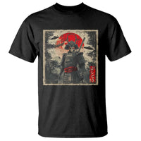 Alien Samurai T Shirt Vintage Japanese Art UFO Funny Ukiyo-e Warrior