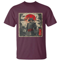 Alien Samurai T Shirt Vintage Japanese Art UFO Funny Ukiyo-e Warrior