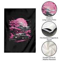 JDM Japanese Garden Flag Tokyo Japan Drift Race Car Mount Fuji Cherry Blossom Sakura - Wonder Print Shop