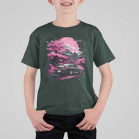 JDM Japanese T Shirt For Kid Tokyo Japan Drift Race Car Mount Fuji Cherry Blossom Sakura - Wonder Print Shop