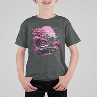 JDM Japanese T Shirt For Kid Tokyo Japan Drift Race Car Mount Fuji Cherry Blossom Sakura - Wonder Print Shop