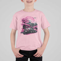 JDM Japanese T Shirt For Kid Tokyo Japan Drift Race Car Mount Fuji Cherry Blossom Sakura TS10