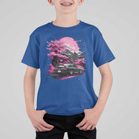 JDM Japanese T Shirt For Kid Tokyo Japan Drift Race Car Mount Fuji Cherry Blossom Sakura - Wonder Print Shop