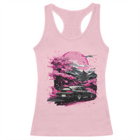 JDM Japanese Racerback Tank Top Tokyo Japan Drift Race Car Mount Fuji Cherry Blossom Sakura TS10