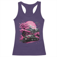 JDM Japanese Racerback Tank Top Tokyo Japan Drift Race Car Mount Fuji Cherry Blossom Sakura - Wonder Print Shop