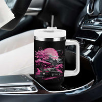 JDM Japanese Tumbler With Handle Tokyo Japan Drift Race Car Mount Fuji Cherry Blossom Sakura - Wonder Print Shop